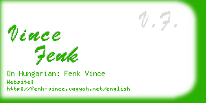 vince fenk business card